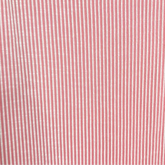 Wandering Dreams Medium Striped Shift Dress Pink & White Beach Coverup Ties Soft - Picture 7 of 9